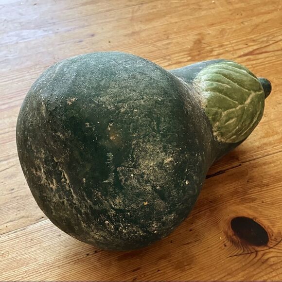Large Green Clay PEAR 7” X 4” Fruit Mediterranean Modern Decor Farm Country - Picture 2 of 6